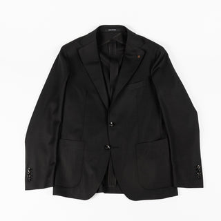 Tagliatore Textured Soft Constructed Black Blazer 1