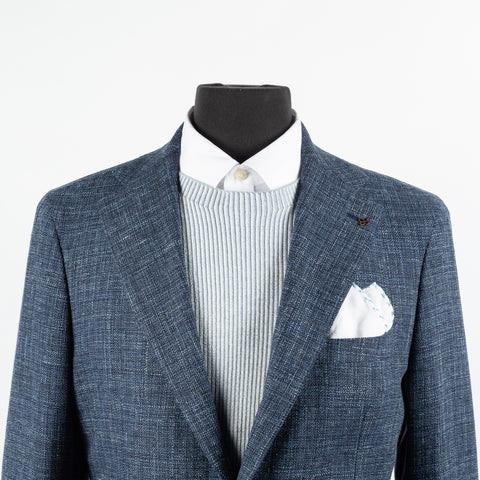 Tagliatore Textured Blue Summer Blazer 8