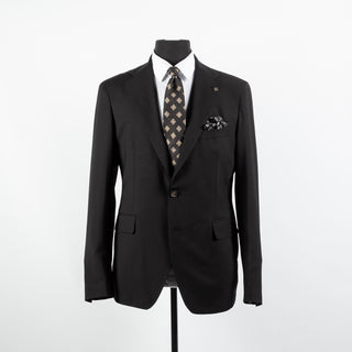 Tagliatore Black Wool Stretch Suit 1