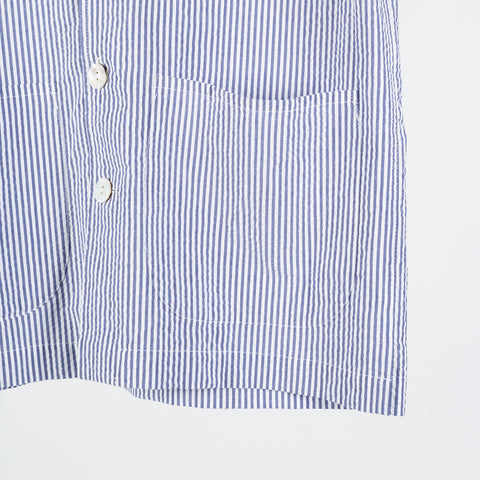 Informale Blue & White Stripped SH65 Cabana Overshirt 5