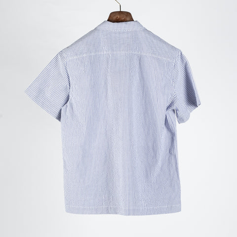 Informale Blue & White Stripped SH65 Cabana Overshirt 6
