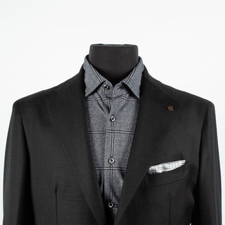 Tagliatore Textured Soft Constructed Black Blazer 8