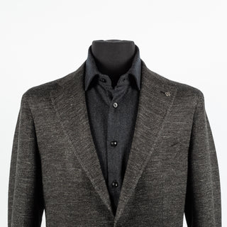 Tagliatore Textured Charcoal Summer Blazer 8