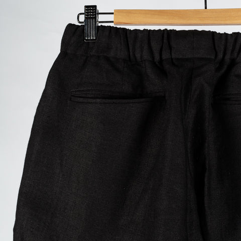 Informale Black T005 Linen Drawstring Trouser 8