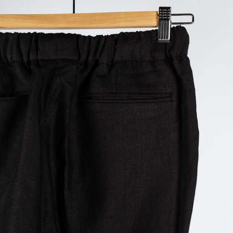 Informale Black T005 Linen Drawstring Trouser 9