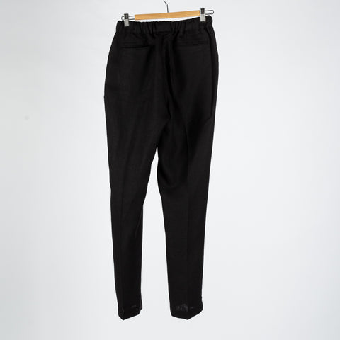 Informale Black T005 Linen Drawstring Trouser 6