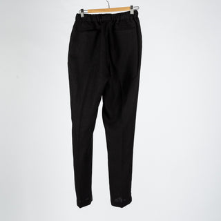 Informale Black T005 Linen Drawstring Trouser - Red, Linen, British - View 5