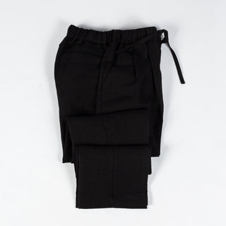 Informale Black T005 Linen Drawstring Trouser 10