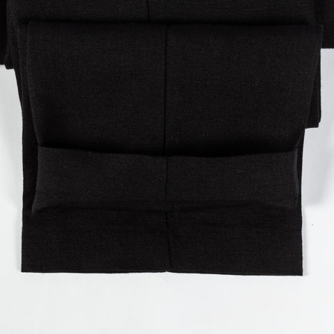 Informale Black T005 Linen Drawstring Trouser 2