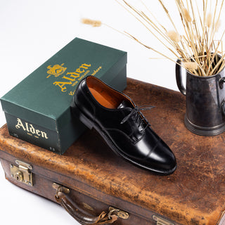 Alden 971 Straight Tip Blucher (Black Calf) - Leather - View 8