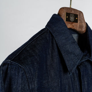 Wythe Rinsed Indigo Denim Pearlsnap Shirt 3