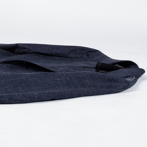 J Mueser Navy Cashmere-Wool Textured Blazer 8