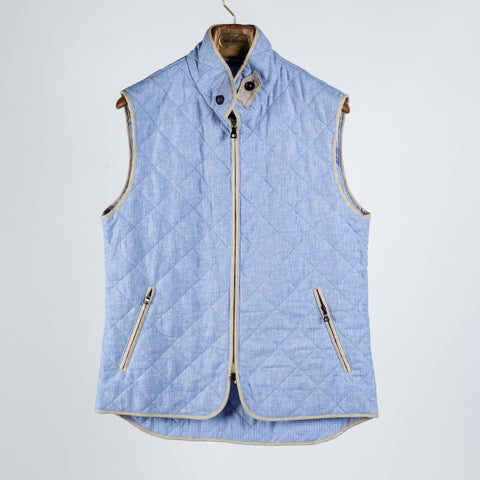 Waterville Baby Blue Quilted Vest 1