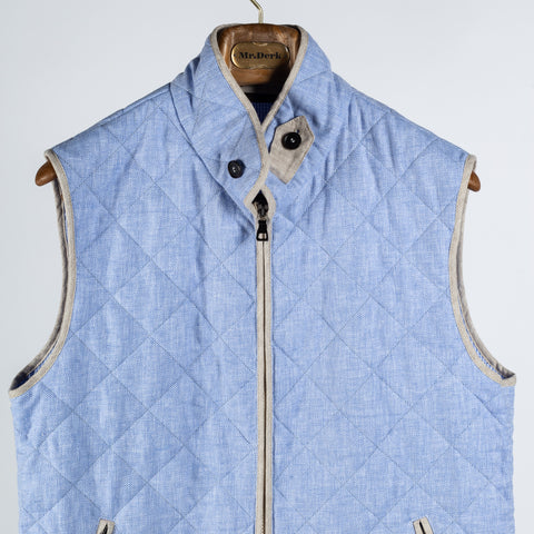 Waterville Baby Blue Quilted Vest 4