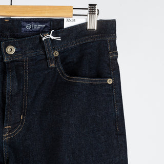 AG Everett Slim Straight Monument Denim - Tan, Cotton, Denim, Stretch, Straight Fit - Back View