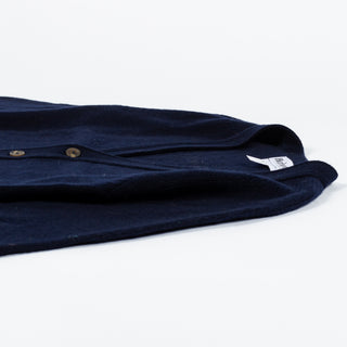 Harley Of Scotland Navy Lambswool Knit Cardigan - Wool, Denim, Scottish, Made In Scotland - View 8