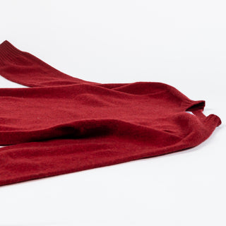 Harley Of Scotland Russet Red Lambswool Crewneck Sweater - Wool, Knit, Made In Scotland - View 8