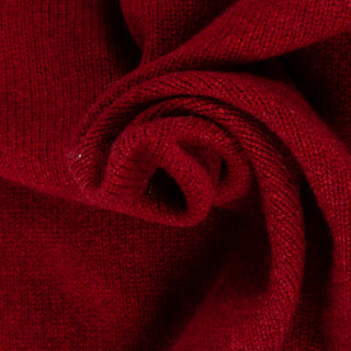 Harley Of Scotland Russet Red Lambswool Crewneck Sweater - Wool, Knit, Made In Scotland - Alternate View