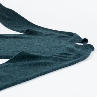 Harley Of Scotland Teal Lambswool Crewneck Sweater - Wool, Knit, Made In Scotland - View 8