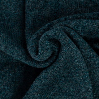 Harley Of Scotland Teal Lambswool Crewneck Sweater - Wool, Knit, Made In Scotland - Alternate View