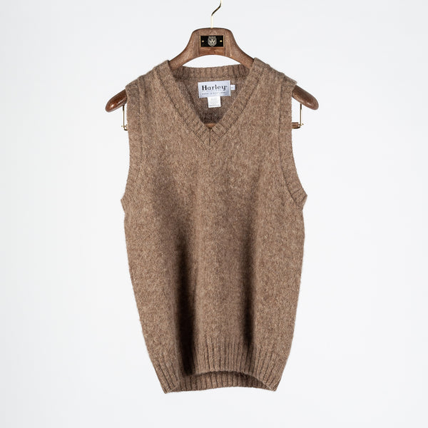 Tan Shaggy Slipover Vest