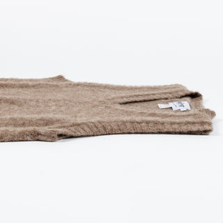 Harley Of Scotland Tan Shaggy Slipover Vest - Wool, Knit, Made In Scotland - View 7