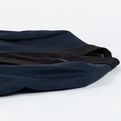 Empire Navy Paisley Shawl Lapel Dinner Jacket - Wool, Silk, Leather, Made In Canada - View 8