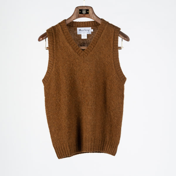 Medium Brown Shaggy Slipover Vest