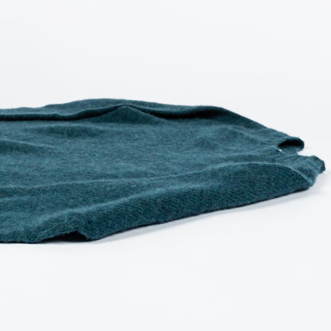 Harley Of Scotland Teal Shaggy Crewneck Sweater - Red, Wool, Cashmere, Scottish, Tailored Fit, Knit, Made In Scotland -...