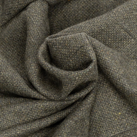 Latorre Moss Green Soft Construction Blazer - White, Wool, Tweed, Leather, Textured, Made In Italy - Alternate View