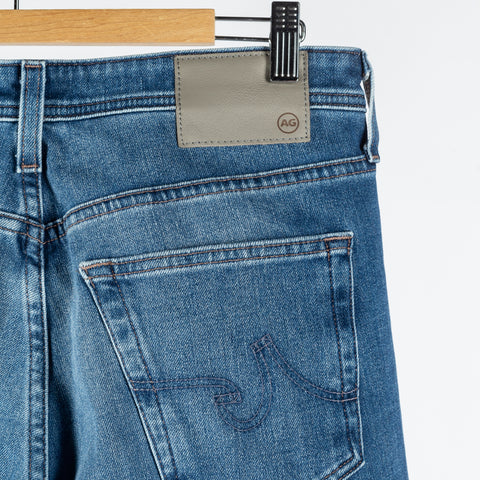 AG Everett High Peaks Slim Straight Denim - Navy, Wool, Cotton, Merino, Modern Fit - View 8