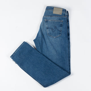 AG Everett High Peaks Slim Straight Denim - Navy, Wool, Cotton, Merino, Modern Fit - View 10