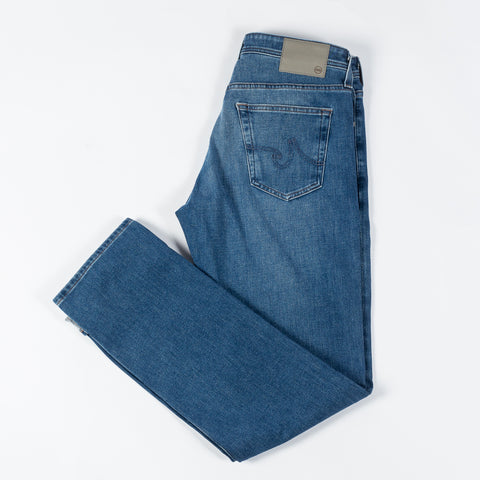 AG Everett High Peaks Slim Straight Denim - Navy, Wool, Cotton, Merino, Modern Fit - View 10