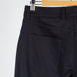 Alberto Textured Navy 1434 Pipe Ceramica Trousers - Polyester, Viscose, Stretch, Regular Fit - View 6