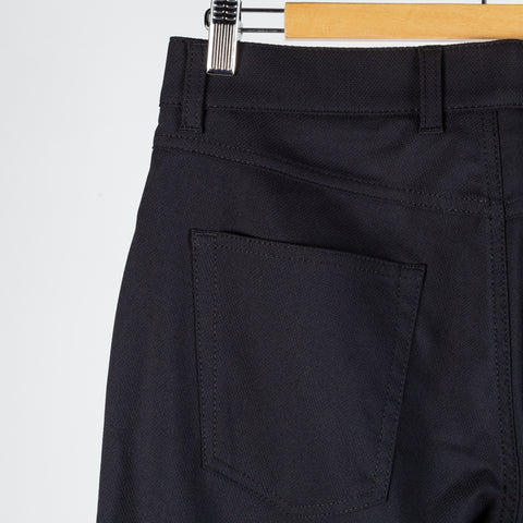 Alberto Textured Navy 1434 Pipe Ceramica Trousers - Polyester, Viscose, Stretch, Regular Fit - View 6