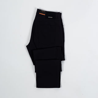 Alberto Textured Navy 1434 Pipe Ceramica Trousers - Polyester, Viscose, Stretch, Regular Fit - View 8