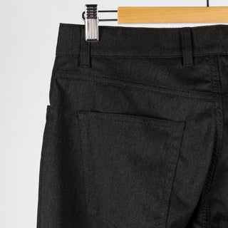 Alberto Textured Charcoal 1434 Pipe Ceramica Trousers - Polyester, Viscose, Stretch, Regular Fit - View 6