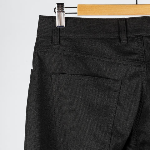 Alberto Textured Charcoal 1434 Pipe Ceramica Trousers - Polyester, Viscose, Stretch, Regular Fit - View 6
