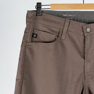 AG Tellis Faded Ashwood Performance Pant - Navy, Cotton, Denim, Oxford, Slim Fit, Knit - Detail View