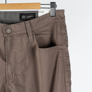 AG Tellis Faded Ashwood Performance Pant - Navy, Cotton, Denim, Oxford, Slim Fit, Knit - Back View