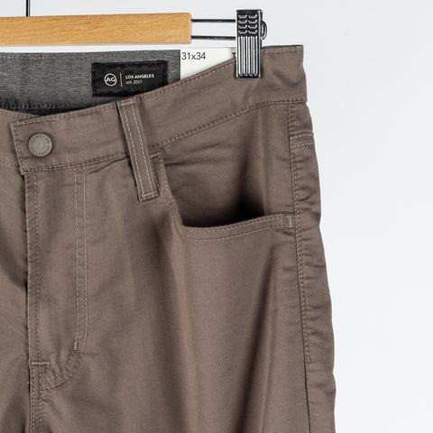 AG Tellis Faded Ashwood Performance Pant - Navy, Cotton, Denim, Oxford, Slim Fit, Knit - Back View