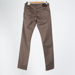 AG Tellis Faded Ashwood Performance Pant - Navy, Cotton, Denim, Oxford, Slim Fit, Knit - View 5