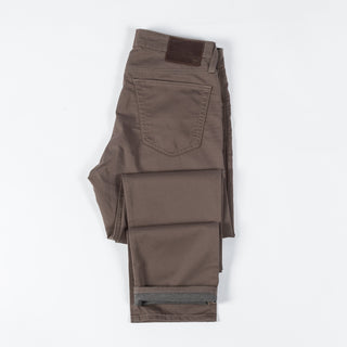 AG Tellis Faded Ashwood Performance Pant - Navy, Cotton, Denim, Oxford, Slim Fit, Knit - View 9