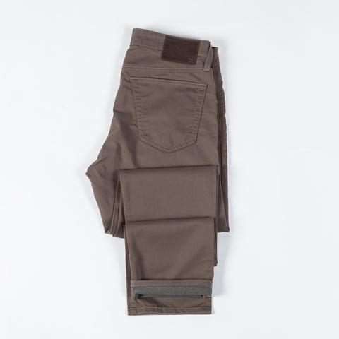 AG Tellis Faded Ashwood Performance Pant - Navy, Cotton, Denim, Oxford, Slim Fit, Knit - View 9