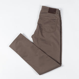 AG Tellis Faded Ashwood Performance Pant - Navy, Cotton, Denim, Oxford, Slim Fit, Knit - View 10