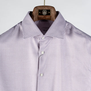 Stenstroms Red Checked Twill Shirt Dress Shirt - Cotton, Twill, Regular Fit - View 7