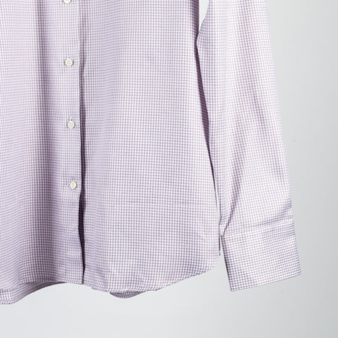 Stenstroms Red Checked Twill Shirt Dress Shirt - Cotton, Twill, Regular Fit - Back View