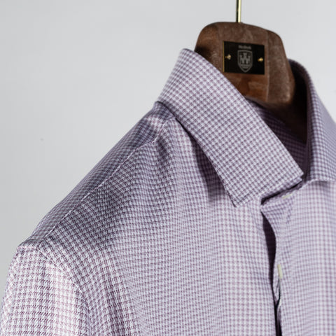 Stenstroms Red Checked Twill Shirt Dress Shirt - Cotton, Twill, Regular Fit - Detail View