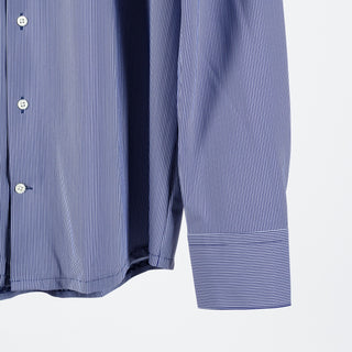 Stenstrom Navy & White Striped Jersey Dress Shirt 4