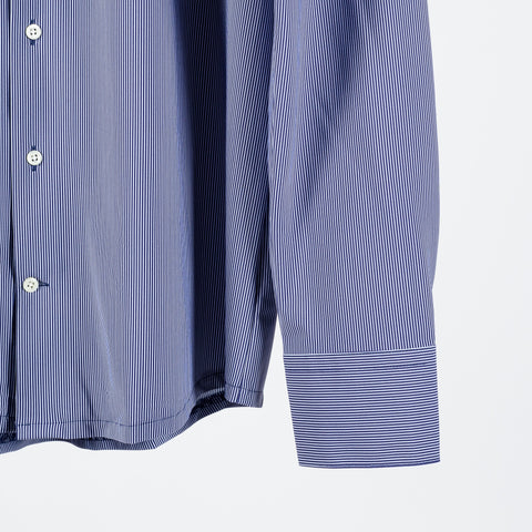 Stenstrom Navy & White Striped Jersey Dress Shirt 4